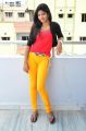 Telugu Actress Shravani Stills in Red Top & Yellow Pant