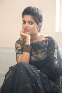 Telugu Actress Shravya in Black Saree Photos