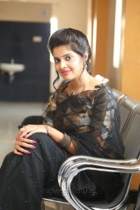 Telugu Actress Shravya in Black Saree Photos