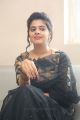 Telugu Actress Sravya in Black Saree Photos