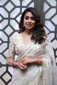 Actress Shriya Saran Saree Stills @ Gamanam Pre-Release Event