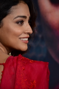 Shriya Saran Red Churidar Photos @ Gamanam Press Meet