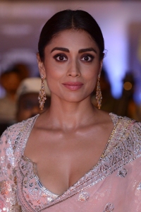 Actress Shriya Saran Saree Pics @ Kabzaa First Song Launch