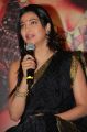 Actress Shruti Hassan Black Saree Photos @ Poojai Press Meet
