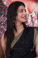 Actress Shruti Hassan Black Saree Photos @ Poojai Press Meet