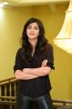 Actress Shruti Hassan in Black Shirt & Leather Pants Photos