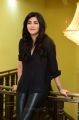 Actress Shruti Hassan in Black Shirt & Leather Pants Photos