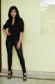 Actress Shruti Hassan in Black Shirt & Leather Jeans Photos