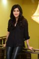 Actress Shruti Hassan in Black Shirt & Leather Pants Photos