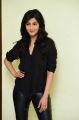 Actress Shruti Hassan in Black Shirt & Leather Pants Photos