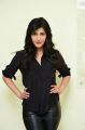 Actress Shruti Haasan in Black Relaxed Shirt & Tight Leather Pants