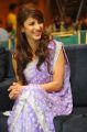 Telugu Actress Shruti Hassan Violet Saree Cute Photos
