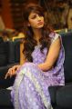 Actress Shruti Hassan Cute Photos in Violet Designer Saree