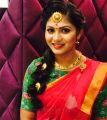 Tamil Actress Shruti Reddy in Red Silk Saree Pics