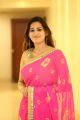 Actress Swetha Jadhav in Pink Saree Pictures
