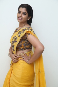 Actress Shyamala Saree Pics @ Maya Petika Unboxing Event