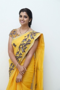 Actress Shyamala Saree Pics @ Maya Petika Unboxing Event