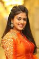 Telugu Actress Siddhi Idnani Images in Orange Dress