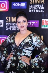 Sree Mukhi @ SIIMA Awards 2021 Red Carpet Day 1 Photos