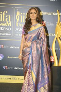 Actress Simran Saree Pics @ IIFA Utsavam 2024 Press Meet