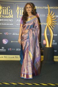 Actress Simran Saree Pics @ IIFA Utsavam 2024 Press Meet