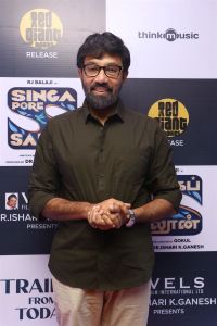 Actor Sathyaraj @ Singapore Saloon Movie Trailer Launch Stills