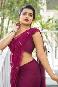 Actress Siri Raju Red Saree Photoshoot Stills