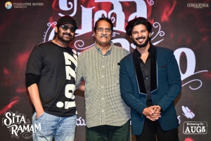 Prabhas, Ashwini Dutt, Dulquer Salmaan @ Sita Ramam Pre Release Event Stills