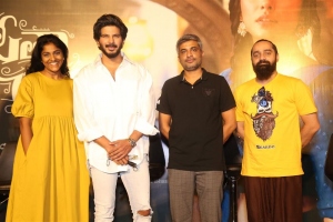 Swapna Dutt, Dulquer Salmaan, Hanu Raghavapudi, Vishal Chandrasekhar @ Sita Ramam Movie Teaser Launch Stills