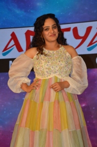 Actress Nithya Menen @ Skylab Movie Pre-Release Event Stills