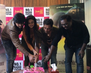 Chandan Kumar, Aishwarya Arjun, Arjun Sarja, Jassie Gift @ Sollividava Audio Launch at Suryan FM Photos