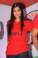 Sonam Kapoor Stills in Red T-Shirt @ Indian Brand Launch