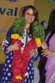 Sonia Agarwal Cute Photos in Navy Blue Salwar Kameez