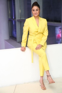 Sasana Sabha Actress Sonia Agarwal Pics in Yellow Suit Dress