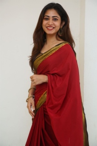 Nenu Meeku Baga Kavalsina Vadini Actress Sonia Thakur Red Saree Stills