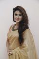Telugu Actress Sony Charishta Hot in Sandal Color Saree Stills HD
