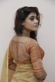 Actress Sony Charishta Sandal Color Saree Stills