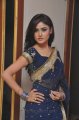 Sony Charishta in Blue Saree Stills