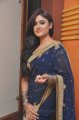 Sony Charishta in Blue Saree Stills