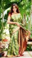 Actress Sony Charishta in Green Silk Saree Photoshoot Images