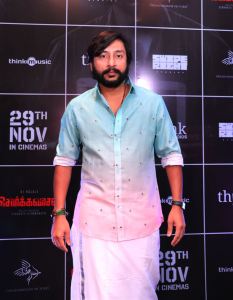 RJ Balaji @ Sorgavaasal Trailer Launch Stills