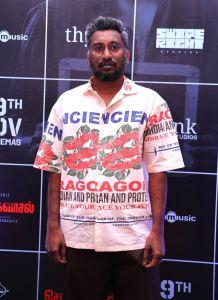 Writer Tamizh Prabha @ Sorgavaasal Trailer Launch Stills