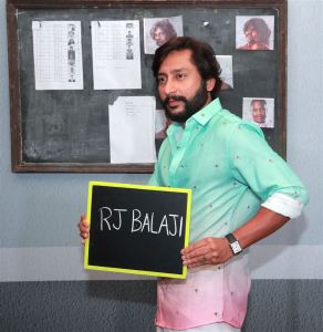 RJ Balaji @ Sorgavaasal Trailer Launch Stills