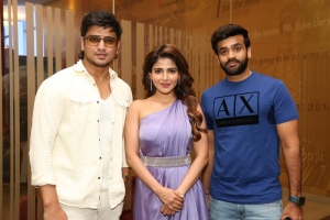 Nikhil Siddharth, Iswarya Menon, Charan Tej Uppalapati @ SPY Movie Teaser Launch Stills