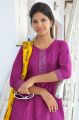 Actress Sravani Cute Pics in Dark Pink Churidar