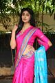 Model Sravani Yadav Pink Saree Photos