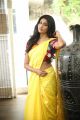 Telugu Model Sravani Yadav Yellow Saree Hot Stills