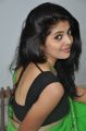 Telugu Actress Sravya Hot Stills in Green Saree