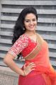 Telugu Actress Sree Mukhi in Light Red Saree Images