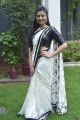 Actress Sree Mukhi Stills in White Saree with Black Blouse